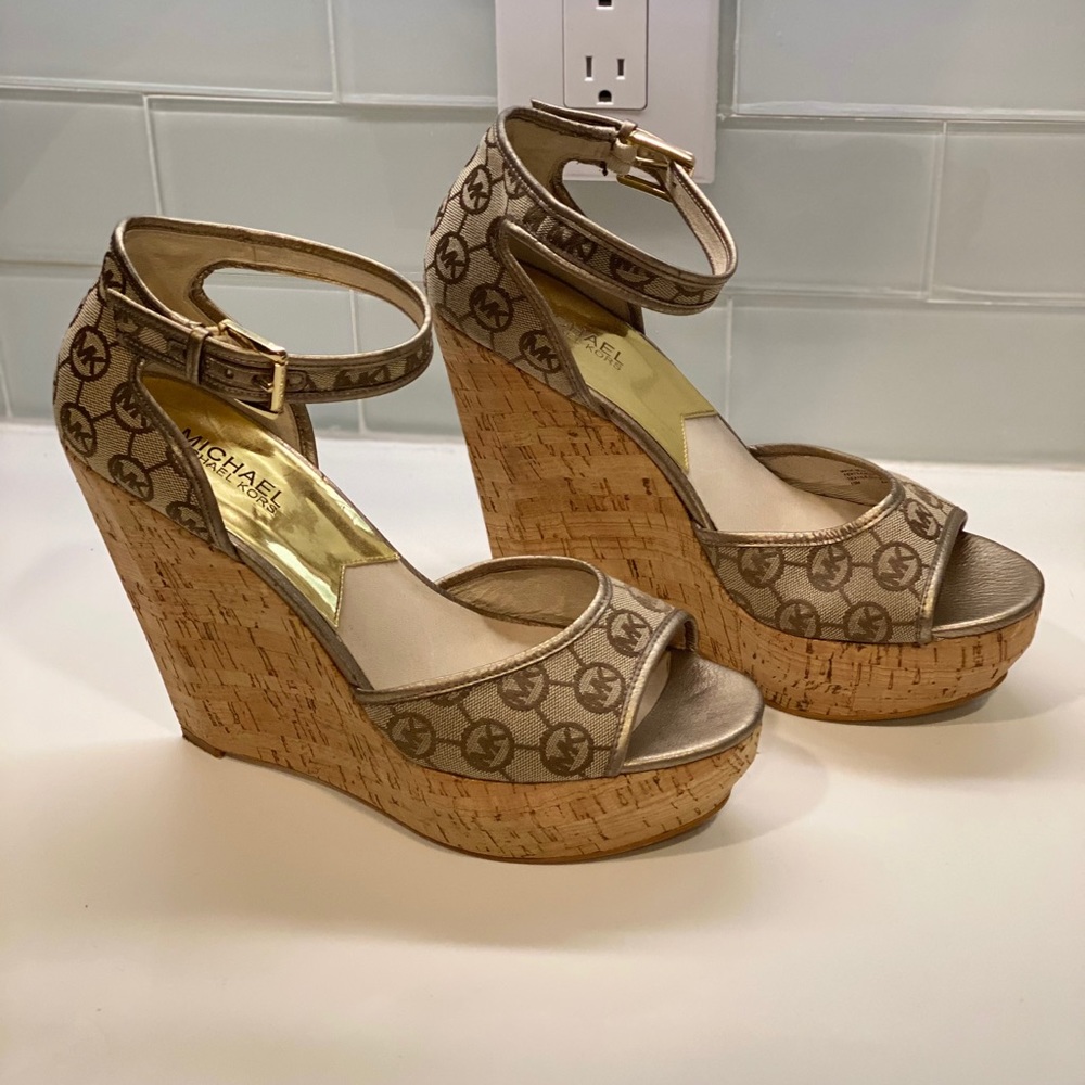 Michael Kors Cork Wedge Heels